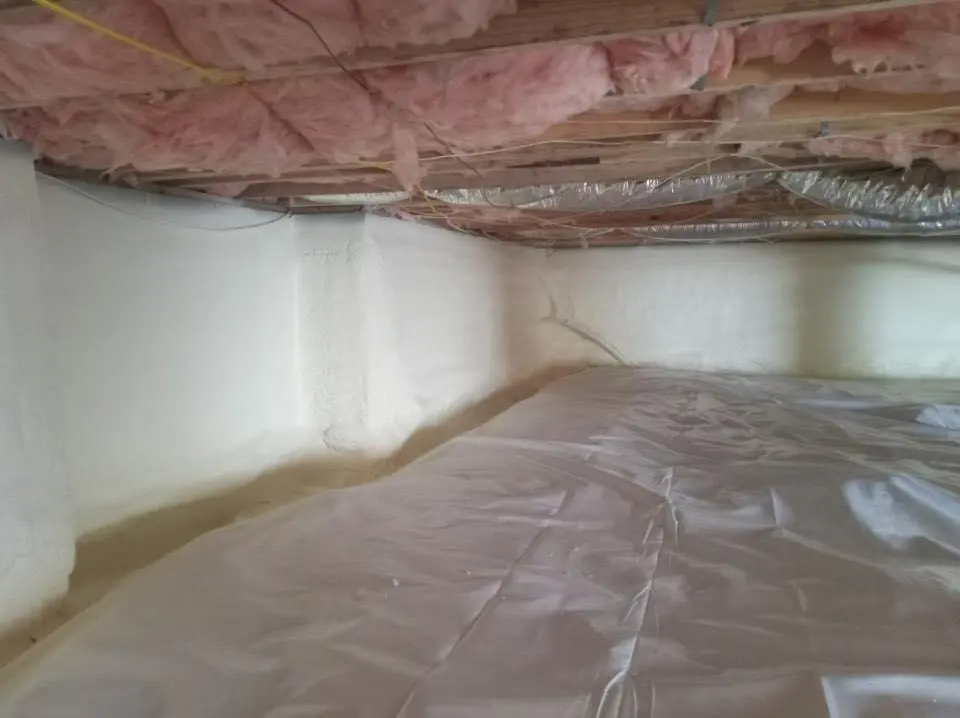 Crawl space encapsulation with closed-cell spray foam for Roof Maintenance in Harrisville